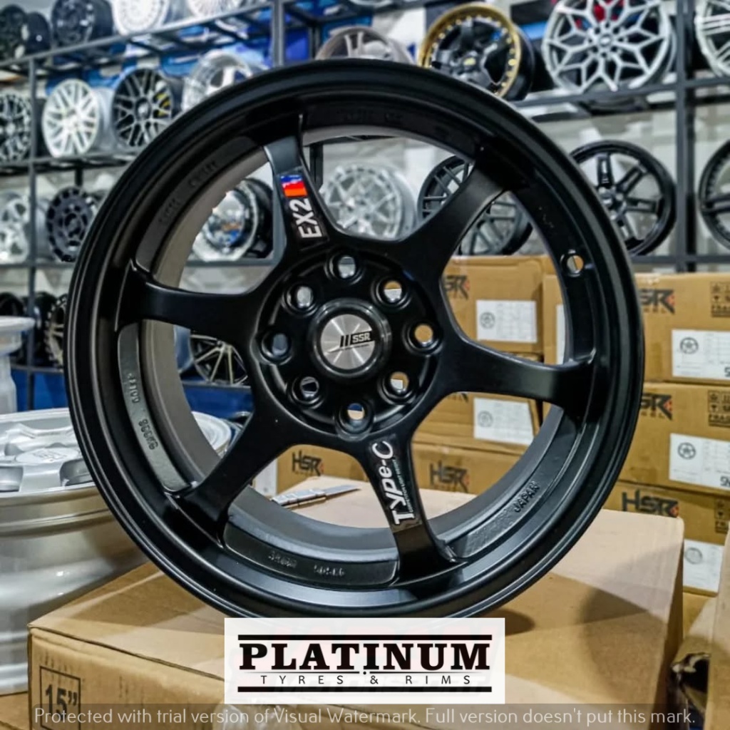 VELG RACING PALANG 6 SSR TYPE C RING15 HITAM COCOK UNTUK BRIO LIVINA JAZZ VIOS AGYA AYLA SIGRA DLL