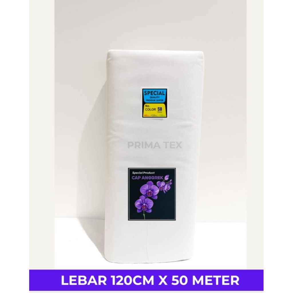 Kain kafan 1 roll putih merk anggrek Lebar 120cm