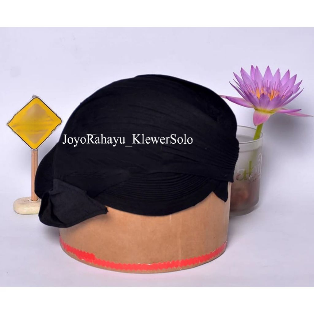 Blangkon jogja motif hitam polos ekor pendek || blangkon lipat dewasa || blangkon jogja dewasa