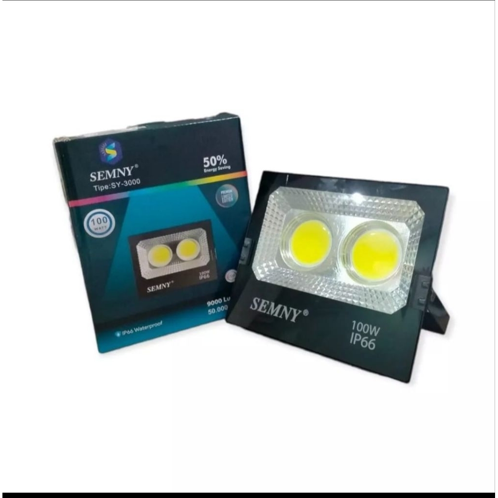 SEMNY Lampu Sorot LED COB 100Watt /Lampu Tembak LED COB 100 WATT IP66 WATERPROOF