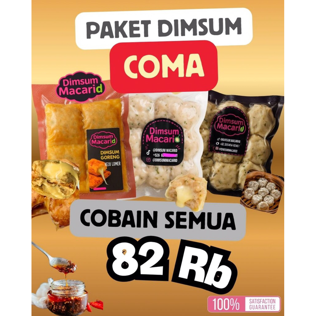 paket Lengkap Dimsum Premium Goreng dan kukus Keju Lumer serta Dimsum klasik ori full ayam (bisa COD