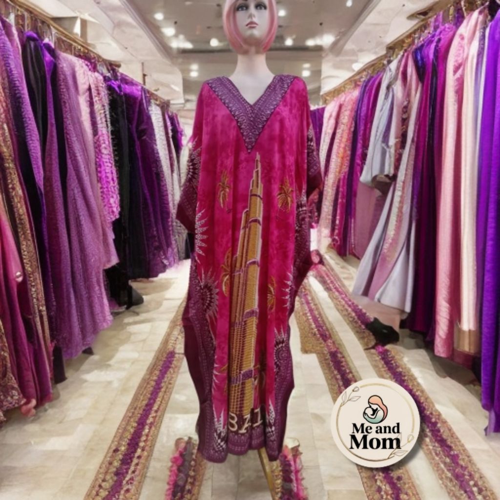 Daster Kaftan India | Import India Quality | All Size LD Max 120cm Panjang 130cm | Cantik Mewah | Ba
