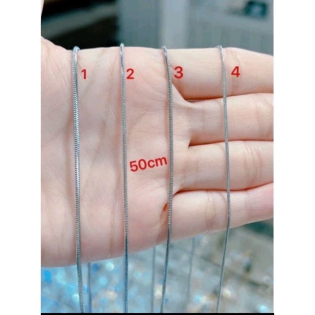 KALUNG BELUT TITANIUM WARNA SILVER