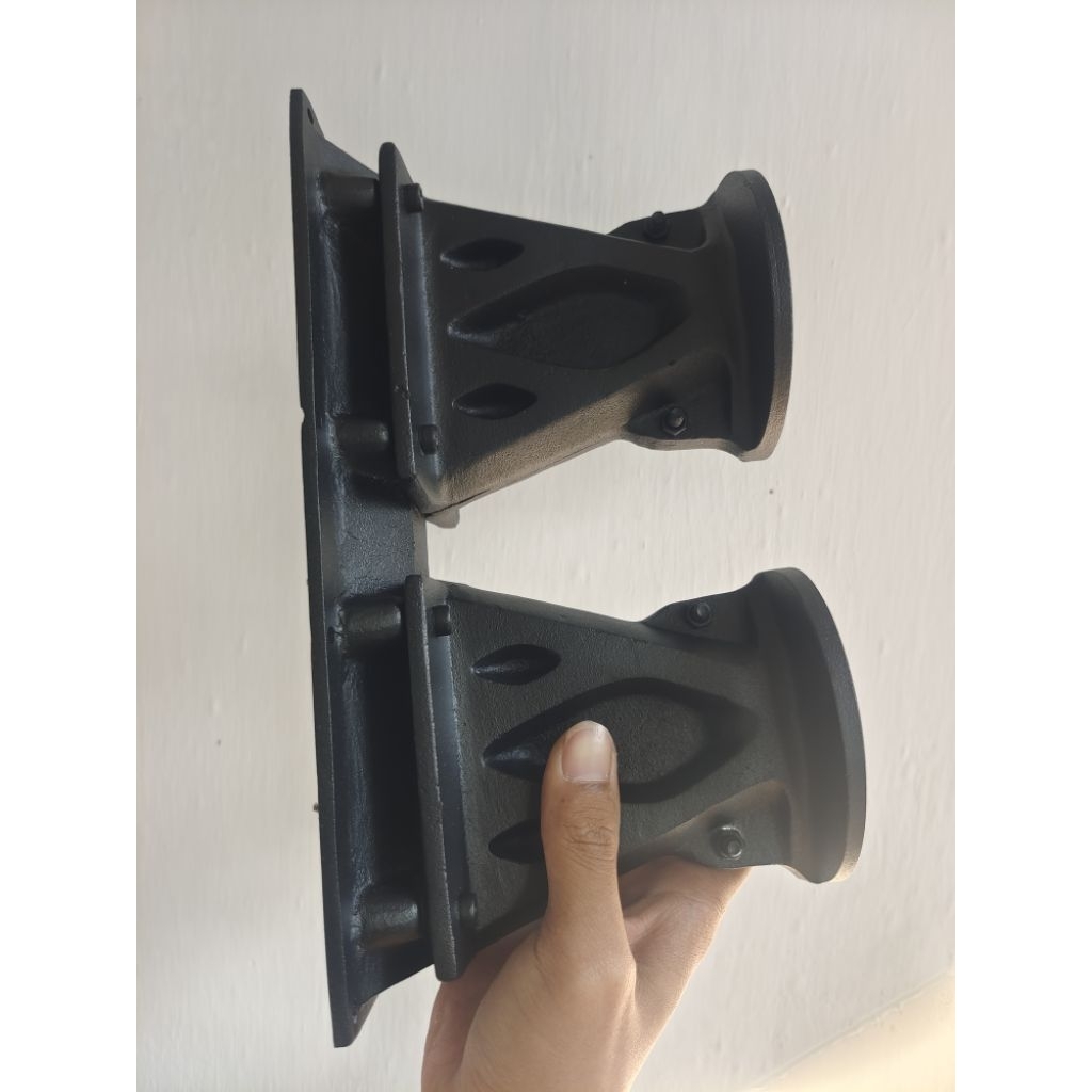 Horn corong tweter dobel Ukuran 10×26 Aluminium cor sudah Drat