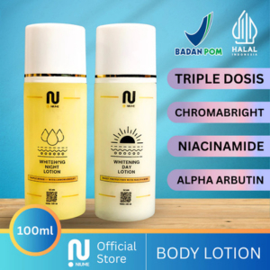 NEW-HB Lotion Tripel Dosis ++ Dosting BPOM Paket Siang dan Malam | NIUME Platinum Pemutih 14 Hari Am