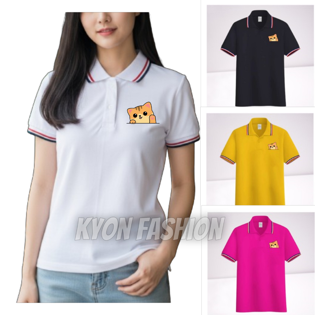 Baju Kaos Polo Kerah Wanita/Baju Distro Wanita/Kaos Seragam/Baju Cewek/Kaos Polo Wanita/Baju Polo