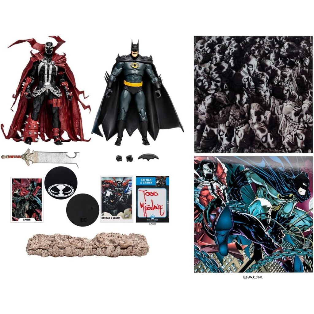 Mcfarlane Toys Dc Multiverse Batman & Spawn Autographed 7" Action Figure 2-Pack