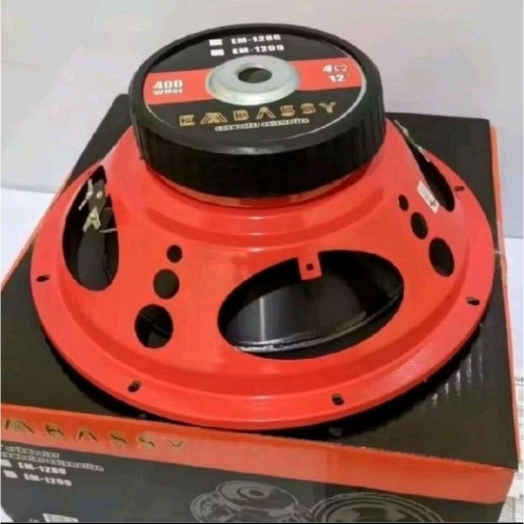 SPEAKER SUBWOOFER EMBASSY EM - 1289 DOUBLE COIL 12 Inch Original