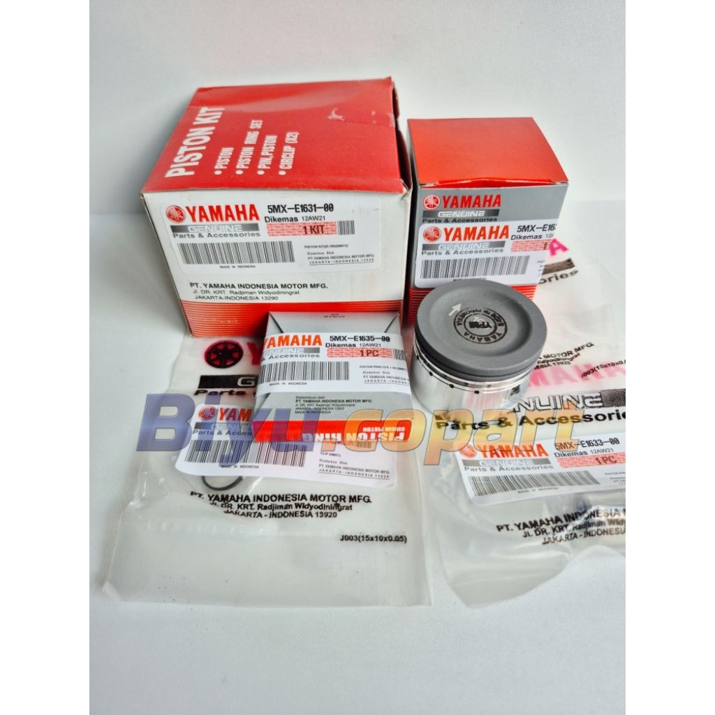 PISTON KIT SEHER + RING 5MX YAMAHA MIO SPORTY SMILE MIO NEW MIO SOUL KARBU KODE 5MX/5TL UKURAN STD 0
