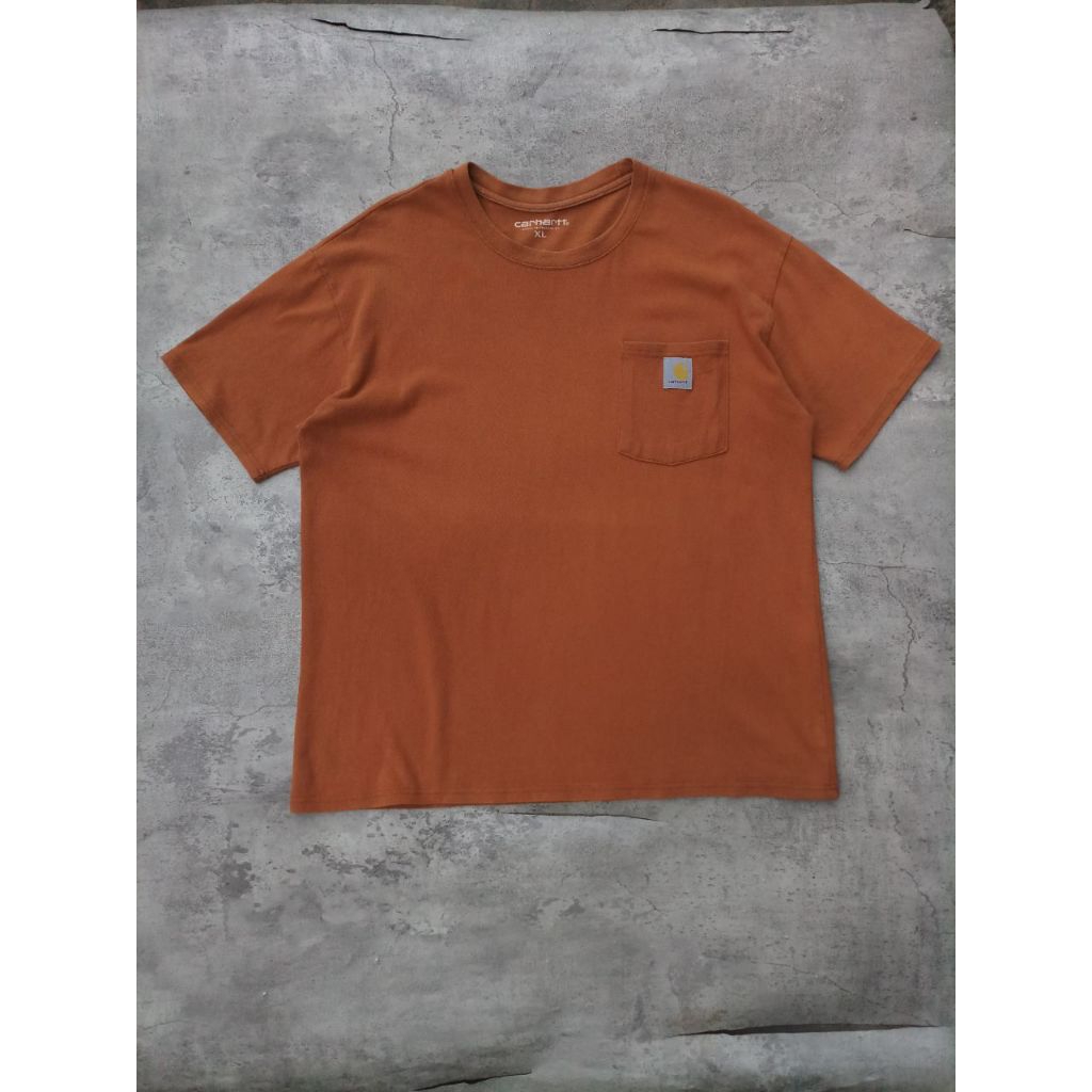 Carhartt pocket tee | kaos carhartt second | carhartt work in progress | brown