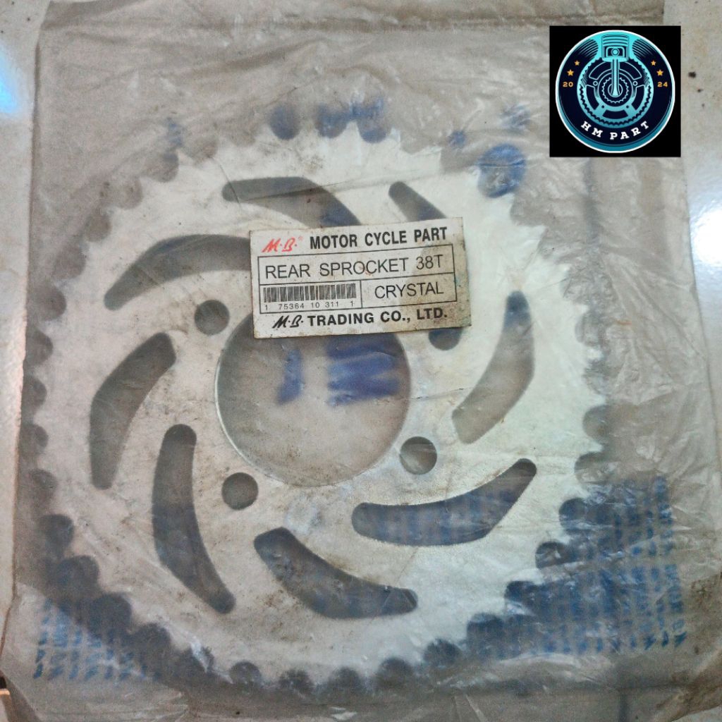 Gear belakang suzuki crystal mb motor cycle part 38T