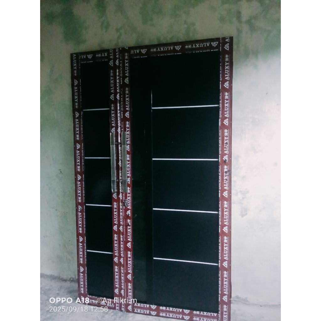 PINTU TARUNG/KUPU-KUPU ACP ALUMUNIUM 3IN FREE BUBBLE WRAP DAN PACKING KAYU