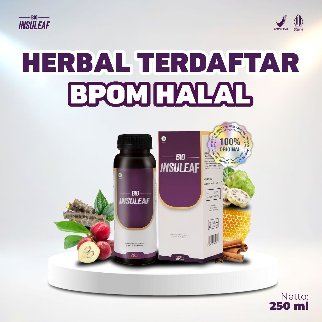 Bio Insuleaf Herbal Diabetes Ori 100% Obat Diabetes Penurun Gula Darah Kencing Manis Bio Insulin ORI
