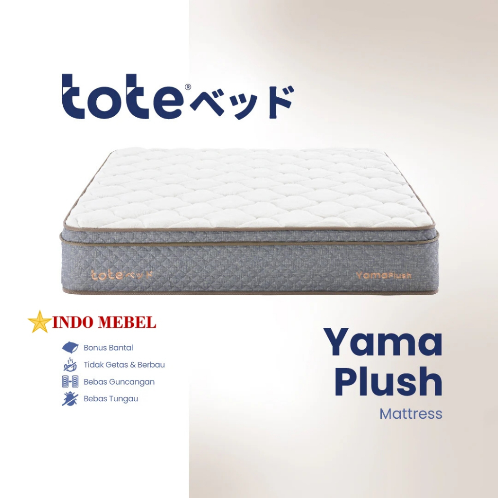 Kasur in the Box Matras TOTE Yama Plush Pocket Spring Bed Vacum Dalam Box Promo Murah Raedy Makassar