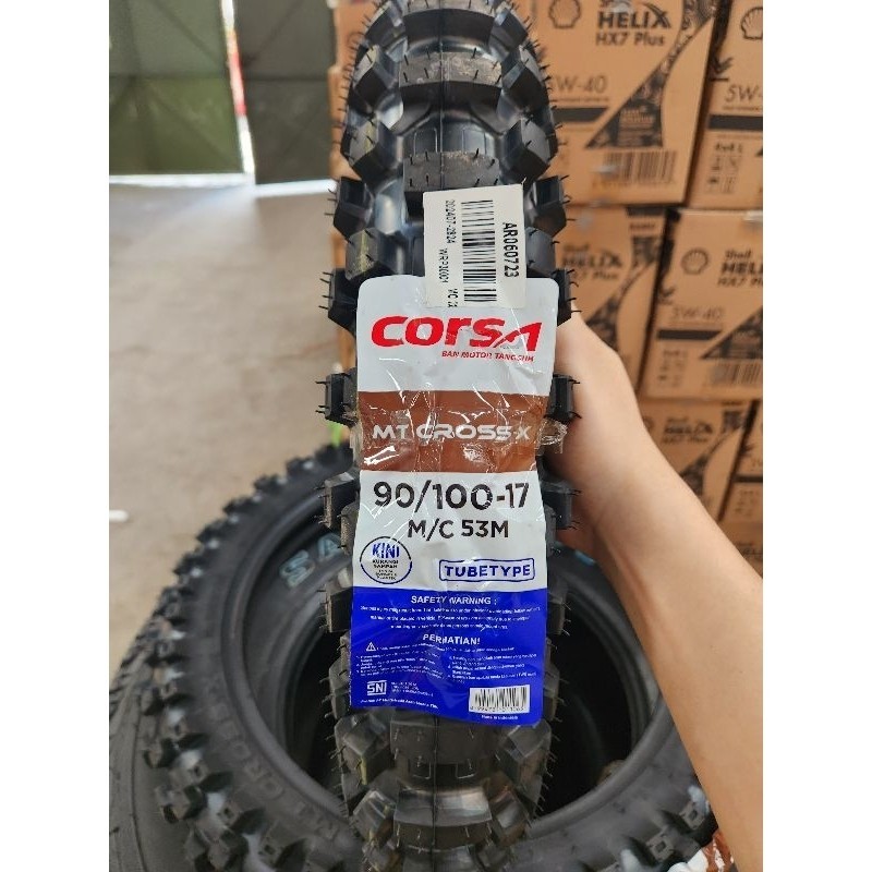 BAN LUAR TRAIL CORSA MT CROSS X 90/100-17 80/100-17 TUBETYPE (BUKAN TUBELESS)