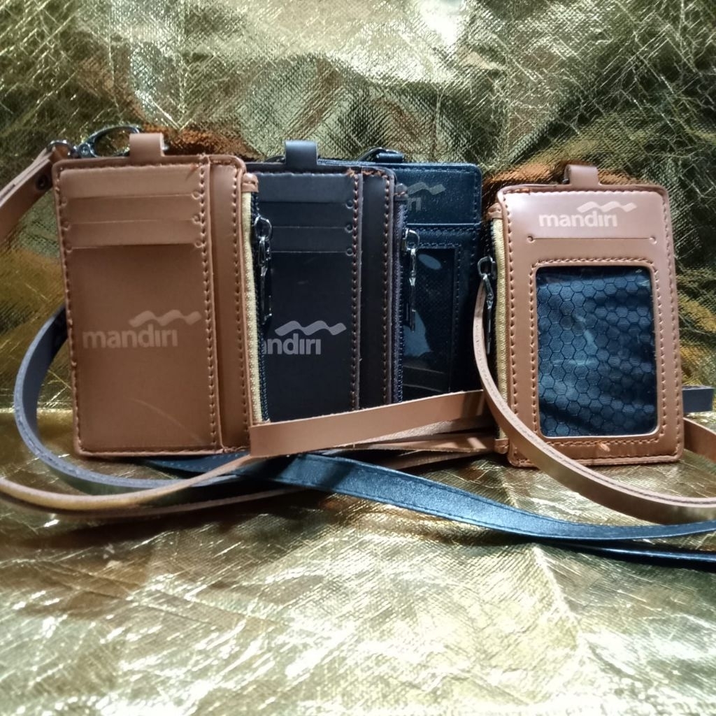 Lanyard id card mandiri gantungan+dompet id card mandiri berkualitas tinggi