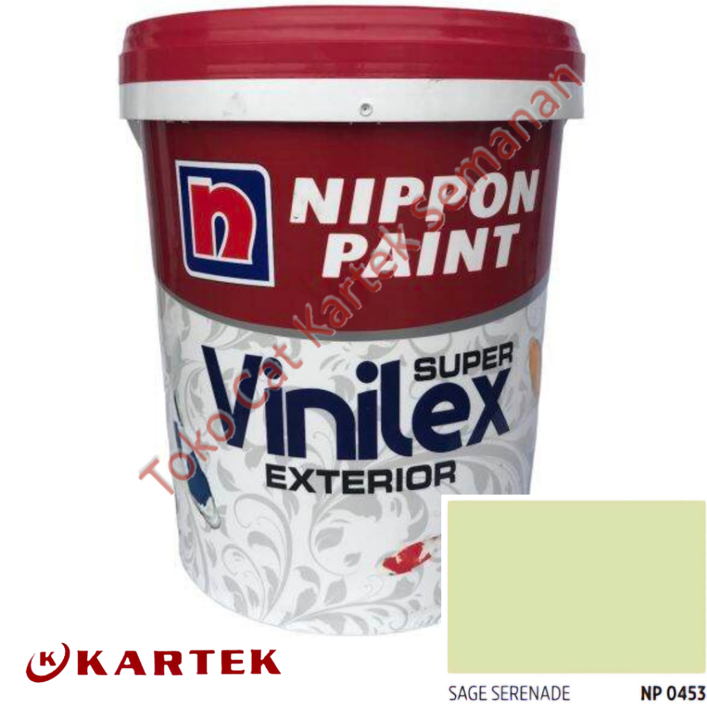 Nippon Paint Vinilex Super Exterior SAGE SERENADE NP 0453 Cat Tembok Luar Ruangan Weathershield 5 KG