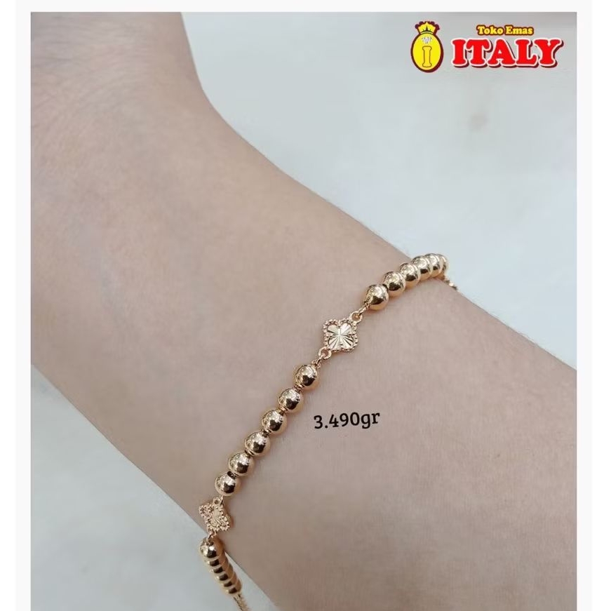 gelang emas tua bubble bunga