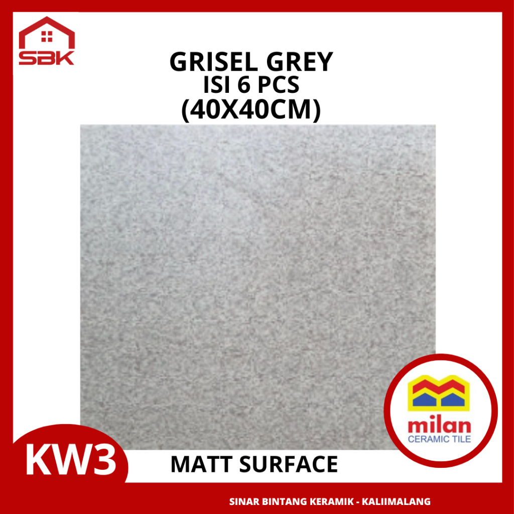Keramik Lantai 40x40 Grisel Grey Milan