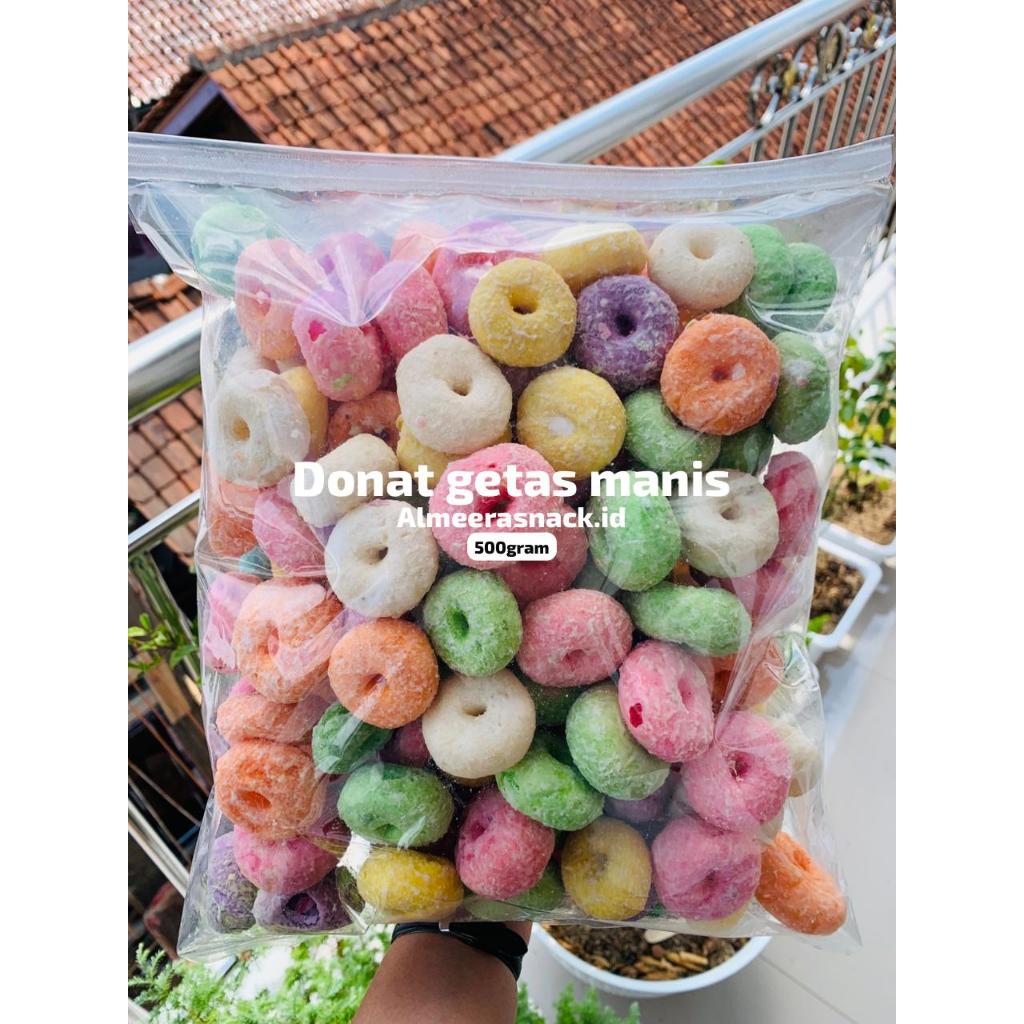 DONAT MANIS WARNA WARNI/DONAT GETAS/DONAT KERING/GETAS MANIS DONAT 1 KG 500 GRAM 250 GRAM