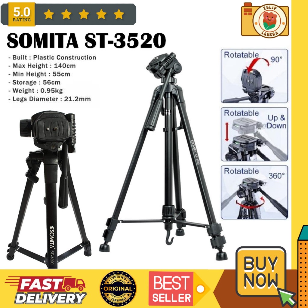 Somita ST3520 ST-3520 ST 3520 Tripod Kamera HP Universal