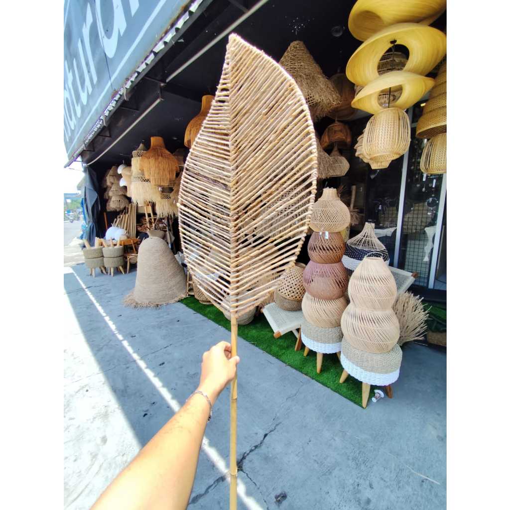 STIK DAUN BANANA ARTIFICIAL – HIASAN VAS, BUNGA KERING, DAN DEKORASI