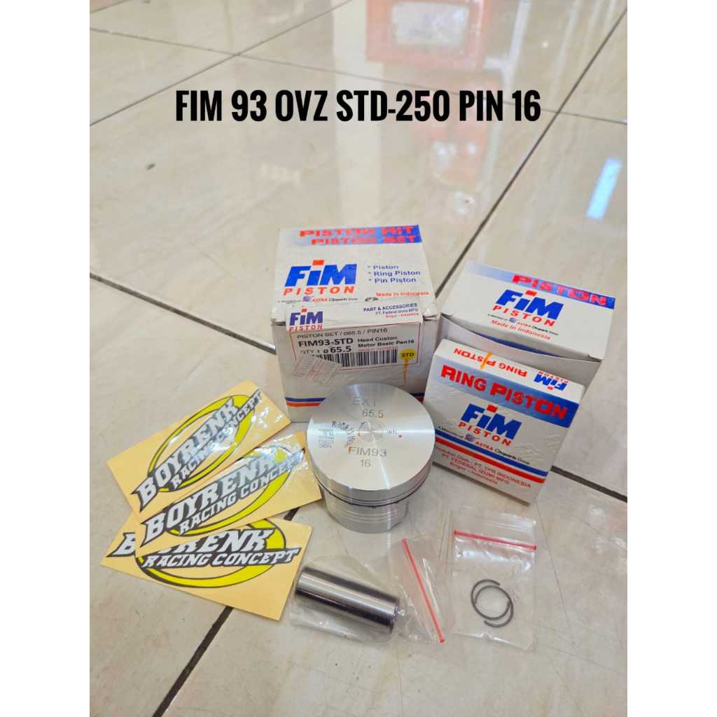Piston Kit FIM FIM 93 Custom Dome 65.5 66 67 68 Pin 16 Mentahan Satria FU IZUMI -BOYRENK RACING CONC