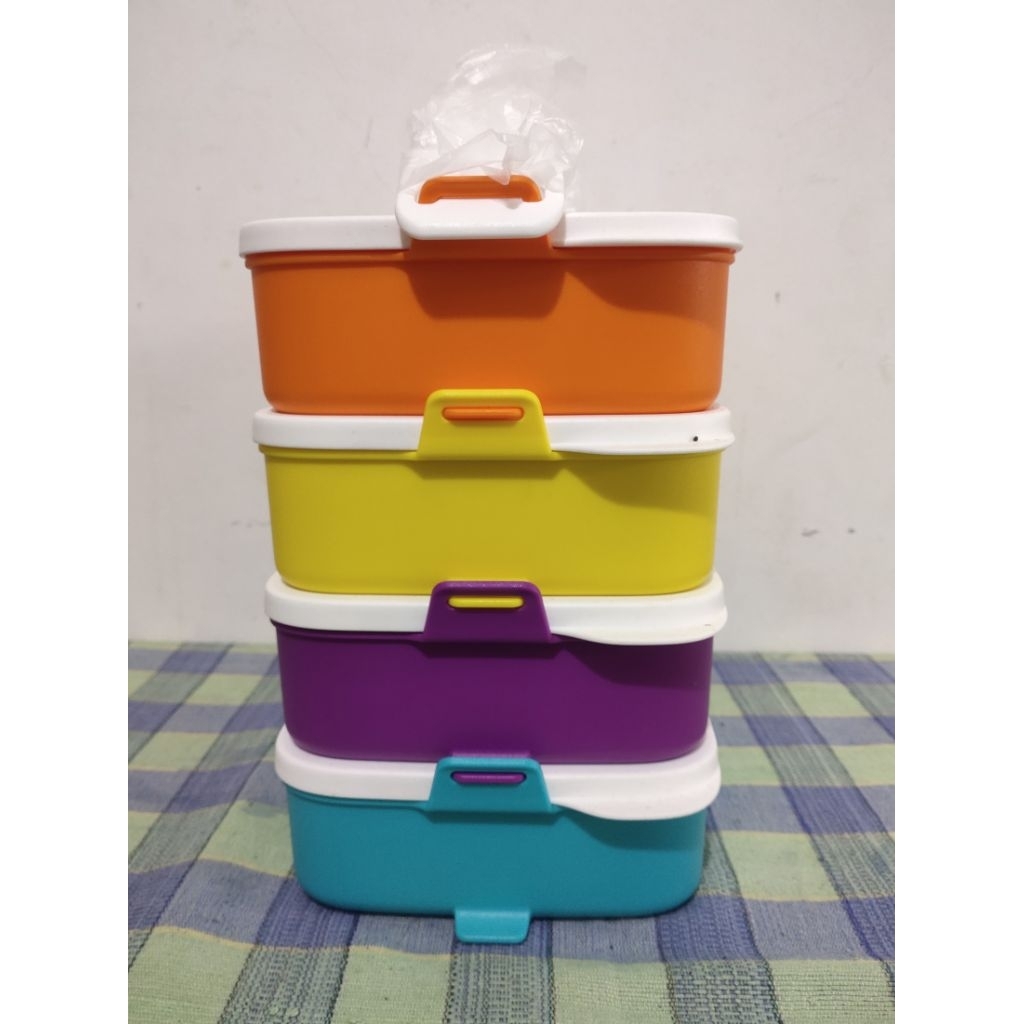 Tupperware Click To Go Rectangular 900ml Polos Tanpa Sekat