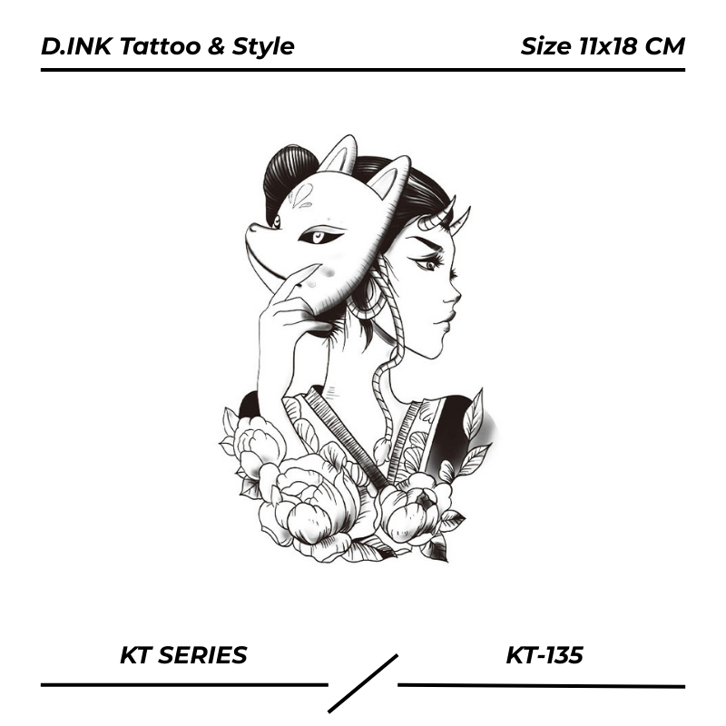 PREMIUM KT-135 Tatto semi permanen premium fruit ink minimalis simple kecil ukuran 11x18 cm tattoo t