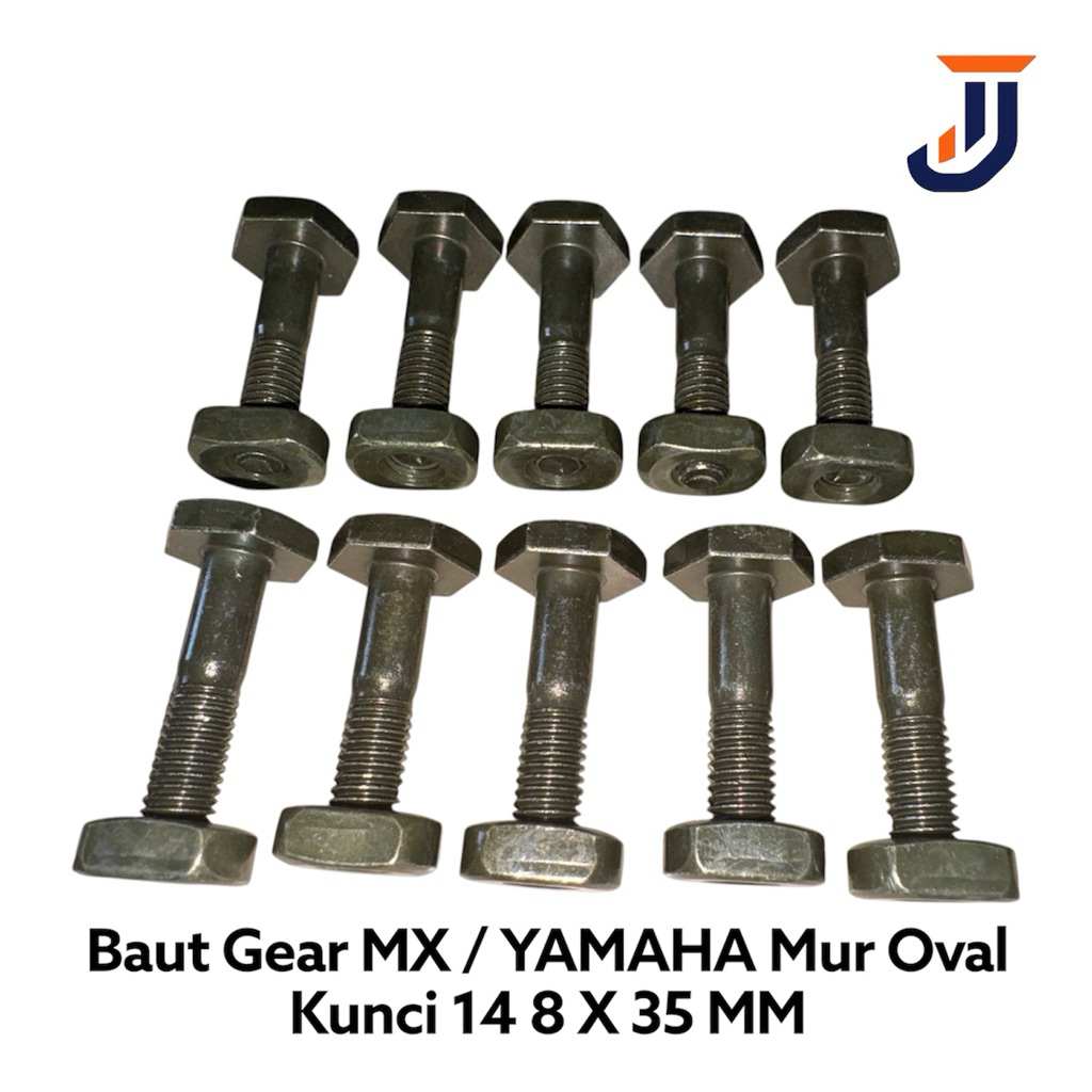 (10 pcs) Baut Gear jupiter mx/ YAMAHA Mur Oval Kunci 14 8 X 35 MM