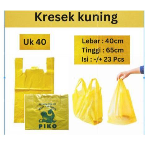 Kantong Kresek Kuning UK 40, Plastik Kresek Kuning, Plastik Medis