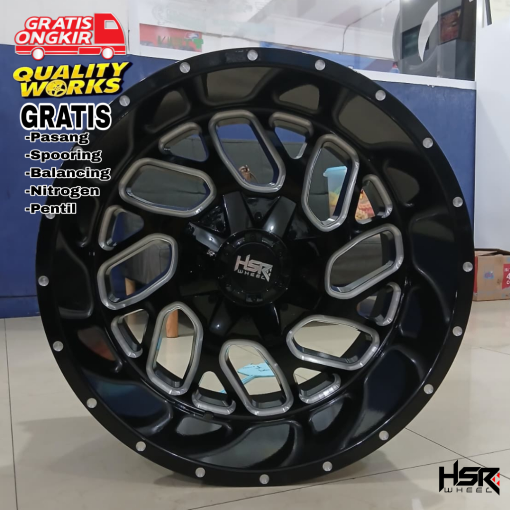 Velg Racing Mobil Ford Ranger Ring 20 Tapak Lebar 12 Velg HSR Wheel FG Lingu
