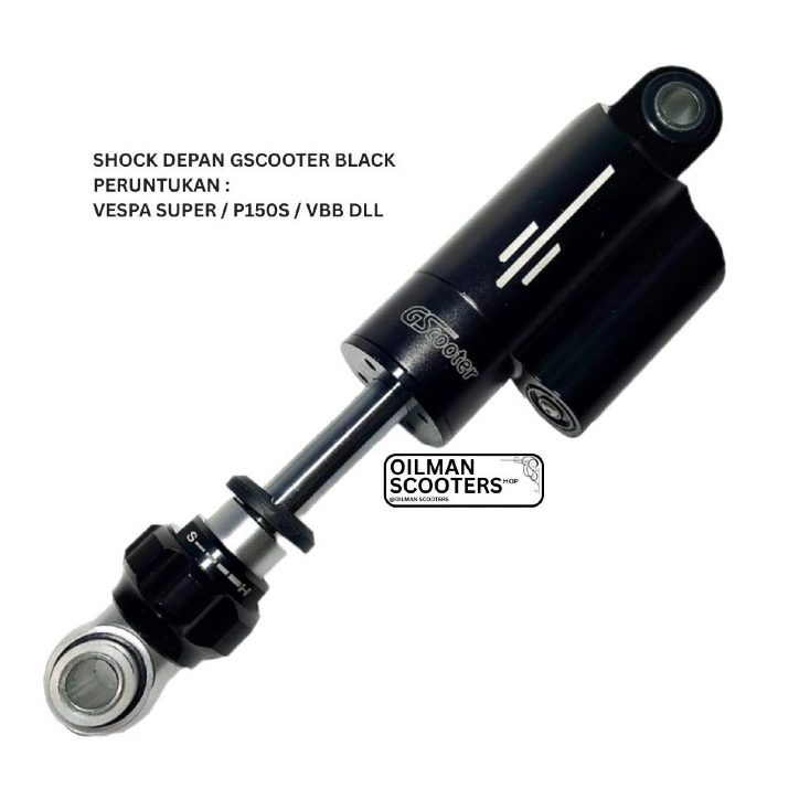 SHOCK DEPAN VESPA SUPER / PS GSCOOTER BLACK SHOCK DEPAN VESPA PS GS SHOCK GSCOOTER SHOCK DEPAN VESPA