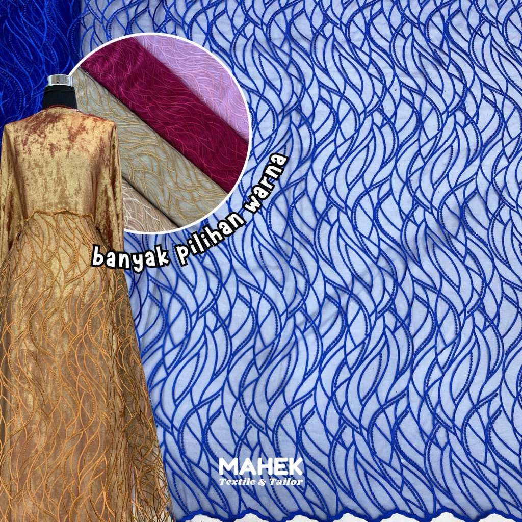 Tile Motif / Tile Bordir Ombak / Tile Bordir Halus / Tile Motif Abstrak