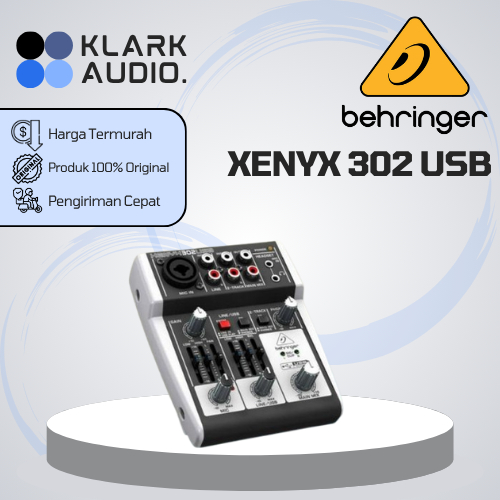 Behringer XENYX 302USB / 302 USB Mixer Audio ORIGINAL