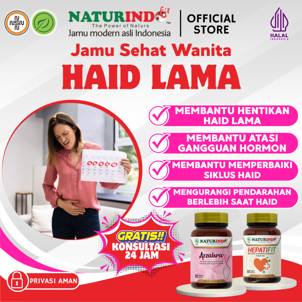 AZZAHRA HEPATIFIT Obat Haid Lama Menstruasi Berkepanjangan Pendarahan Telat Haid Mengurangi pendarah