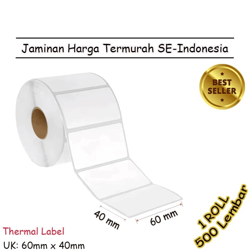 Stiker Label Barcode Thermal [60 x 40]  Label / Sticker Label