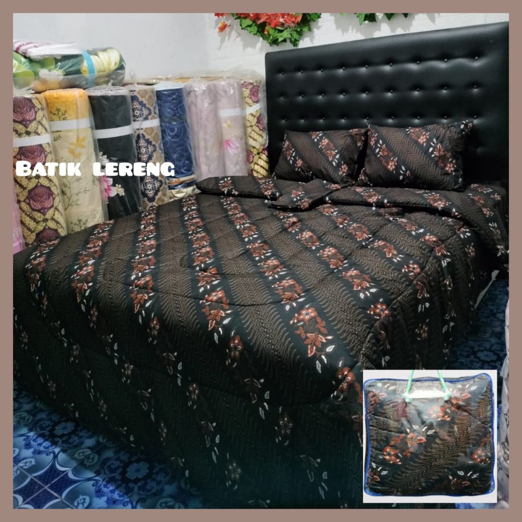 BC set Sprei  Rumbai Motif Batik Lereng uk 180x200