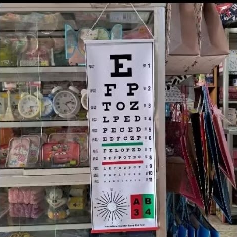 Snellen Chart Manual Tes Mata Rabun Jauh 6 Meter