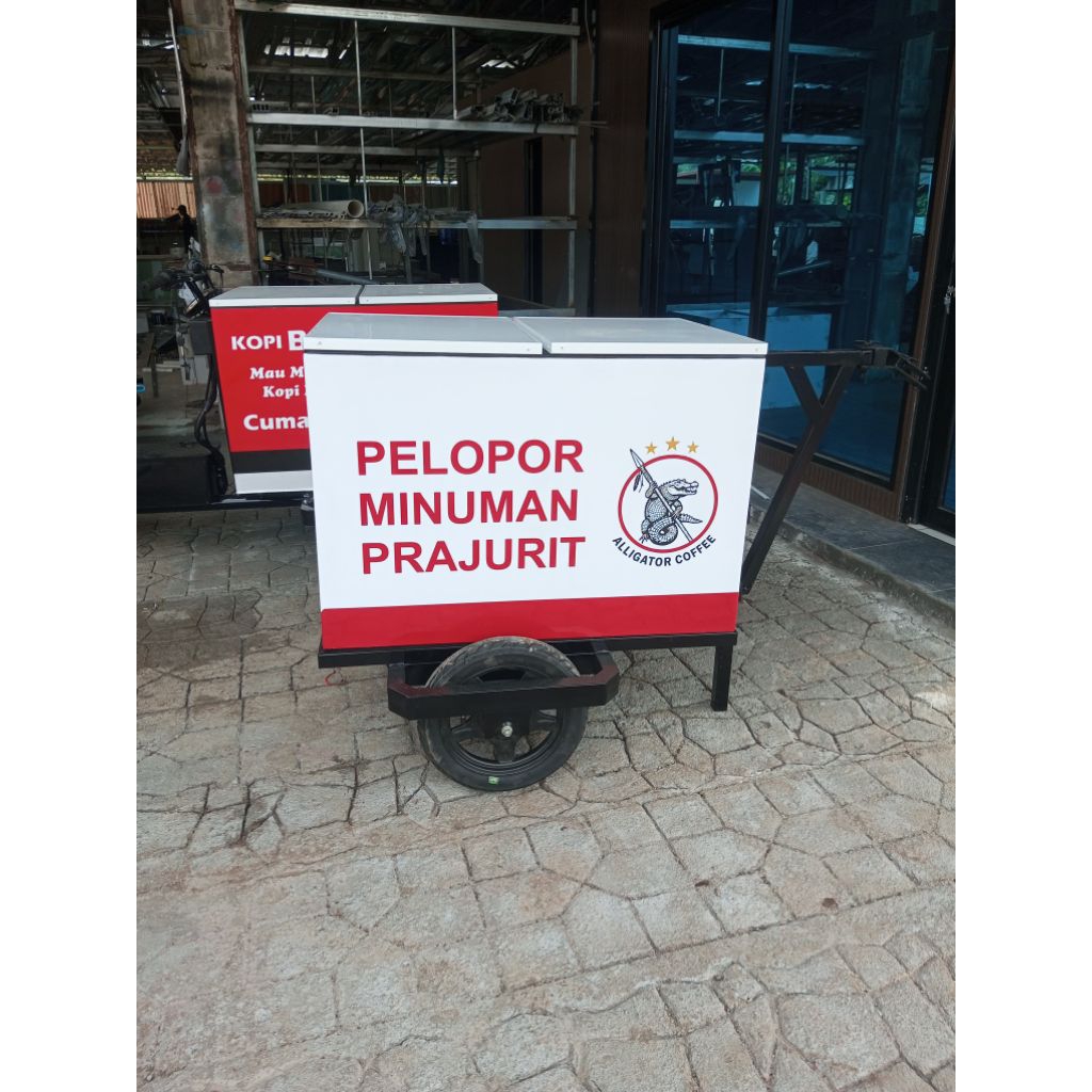 GEROBAK TARIK UNTUK SELIS / MOTOR GEROBAK JUALAN KELILING KOPI KELILING PAYUNG