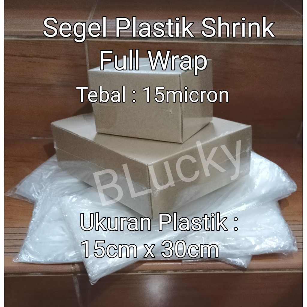 50pcs Plastik Shrink Full Wrap Lebar 15cmx30cm Tebal Plastik 15micron