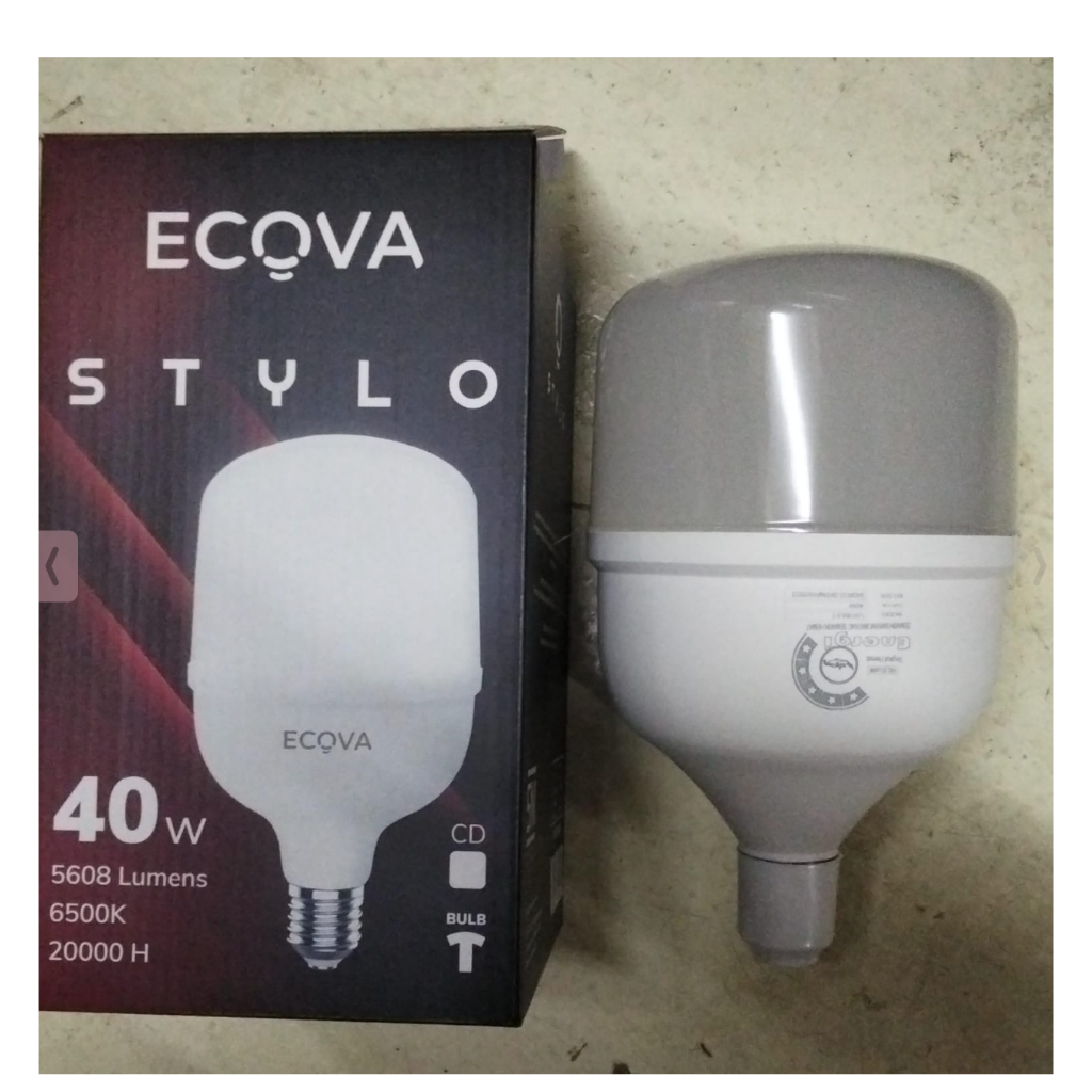 LED Bulb 40W Ecova Putih Tabung