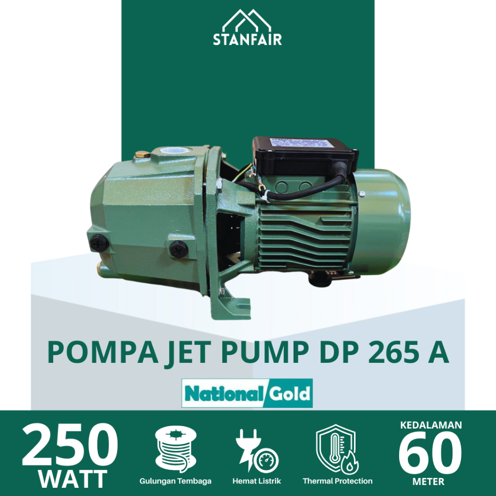 National Gold Pompa Air Jet Pump DP 265 A / DP 265 A National Gold / Pompa Air Jet Pump National Gol