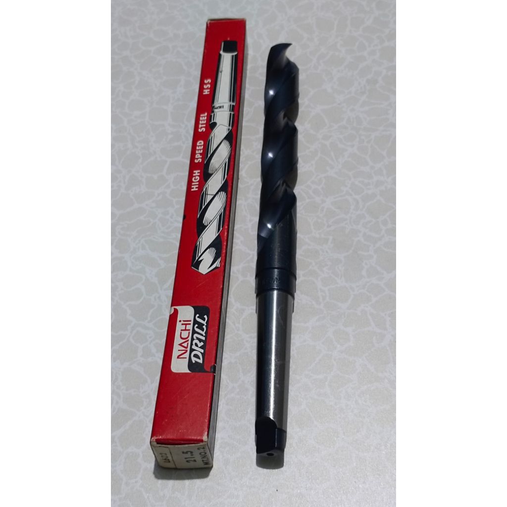 NACHI TAPER SHANK DRILL TWIST DRILL 21.5MM MT.NO.2 HSS/NACHI TWIST DRILL 21.5 MT.NO.2/Mata bor 21.5m