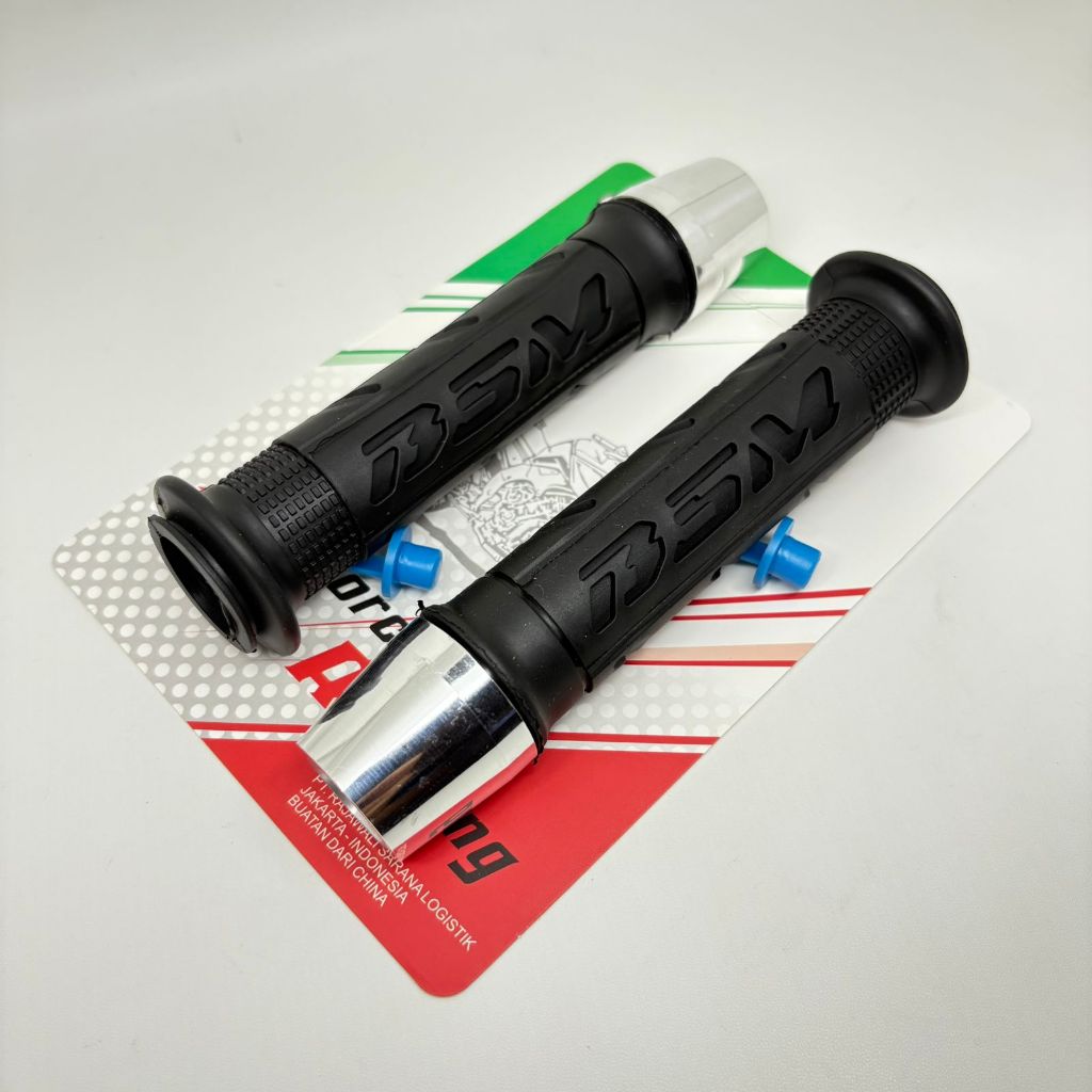 Handgrip Sarung Gas BSM Garis Original Plus Jalu PCX  Scoopy NMAX Vespa DLL