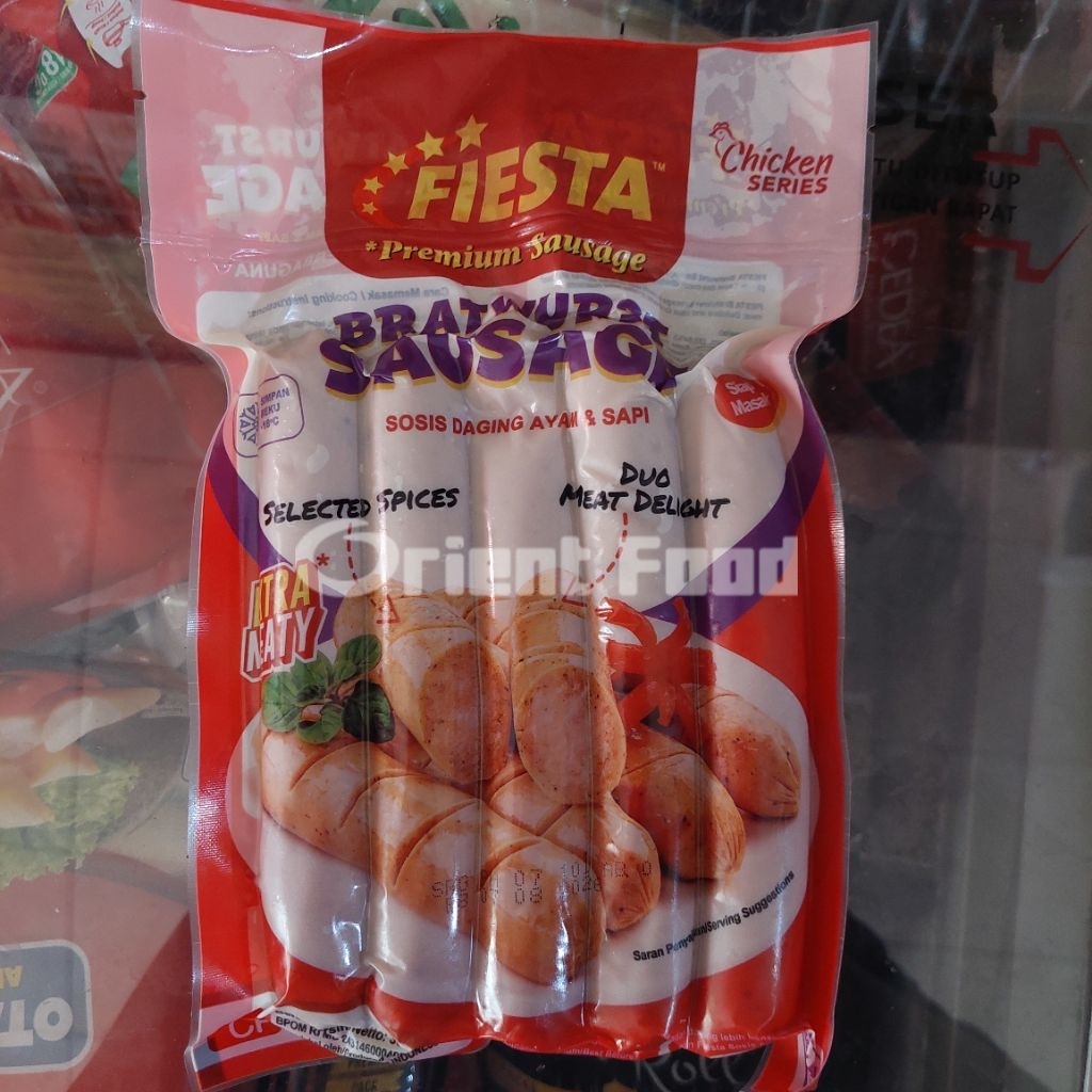 Fiesta Sosis Ayam dan Sapi Bratwurst Kombinasi Isi 5 300gr
