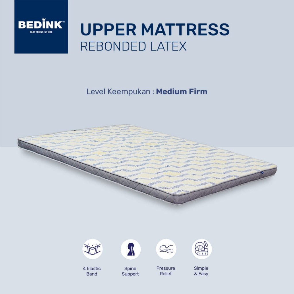 BEDINK Upper Mattress Orthomedic Rebonded Latex / Topper Kasur Padat / Kasur Tambahan Anti Pegal
