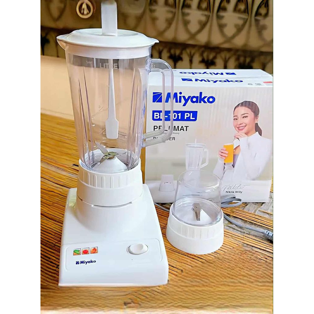 Blender Miyako plastik 2 in 1 BL 101pl /blender Miyako plastik 1 liter 2 IN 1