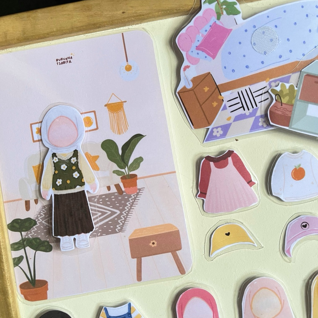 Paper Doll Muslimah BP Aesthetic Cute Faceless Hijab Jilbab Cadar Niqab