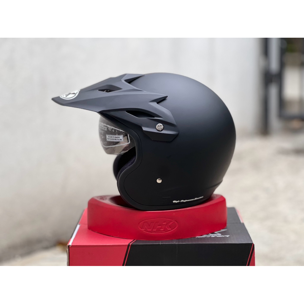 HELM NHK SUPERMOTO SOLID BLACK